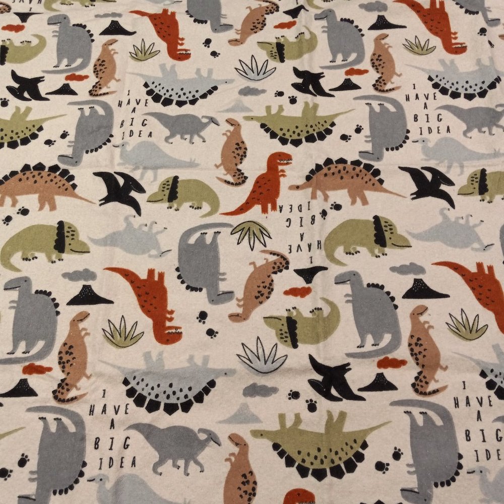 Gerber Dinosaur Cotton Flannel Swaddle Receiving Baby Blanket I Have A Big Idea